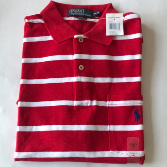 NEW MEN POLO RALPH LAUREN CHEST POCKET MESH - Picture 2 of 4